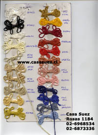 Crochetina o cuncunilla de seda para tejer, hacer pompones,etc.