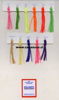 Hilo encerado para macrame y artesania POLIANYL-1 conos de 100grs