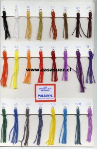Hilo encerado para macrame y artesania POLIANYL-2 conos de 100grs aprox