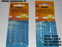 Broches de presion plasticosa
