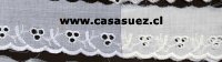 Broderie TB-0416 3.9cms. Ancho Pza: 13.80mts BLANCO-BEIGE