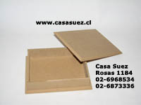 Caja de madera con tapa