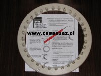 Telar circular plastico de 31cms. con gancho e instrucciones.