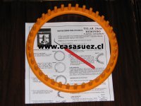 Telar circular plastico de 24cms. con gancho e instrucciones.